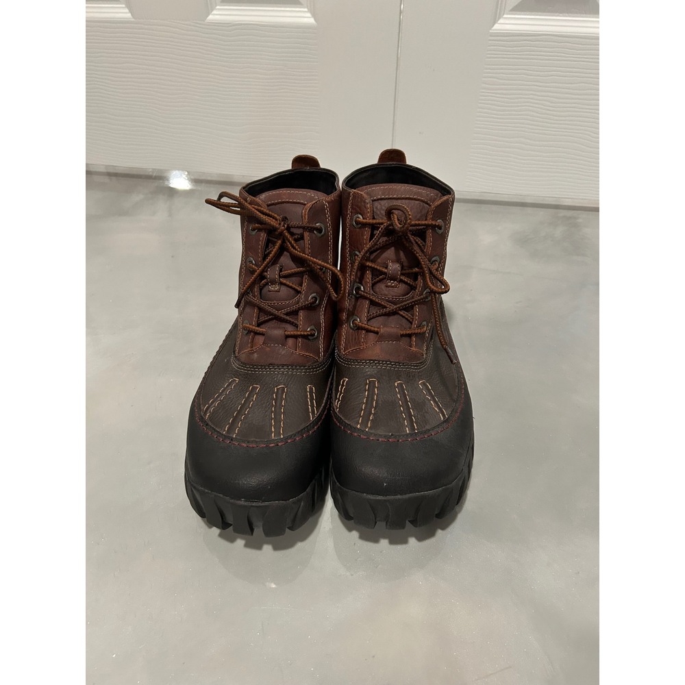 Earth Shoes Explorer Sandston Mens Brown Leather Thinsulate Duck Boots Size 13‎